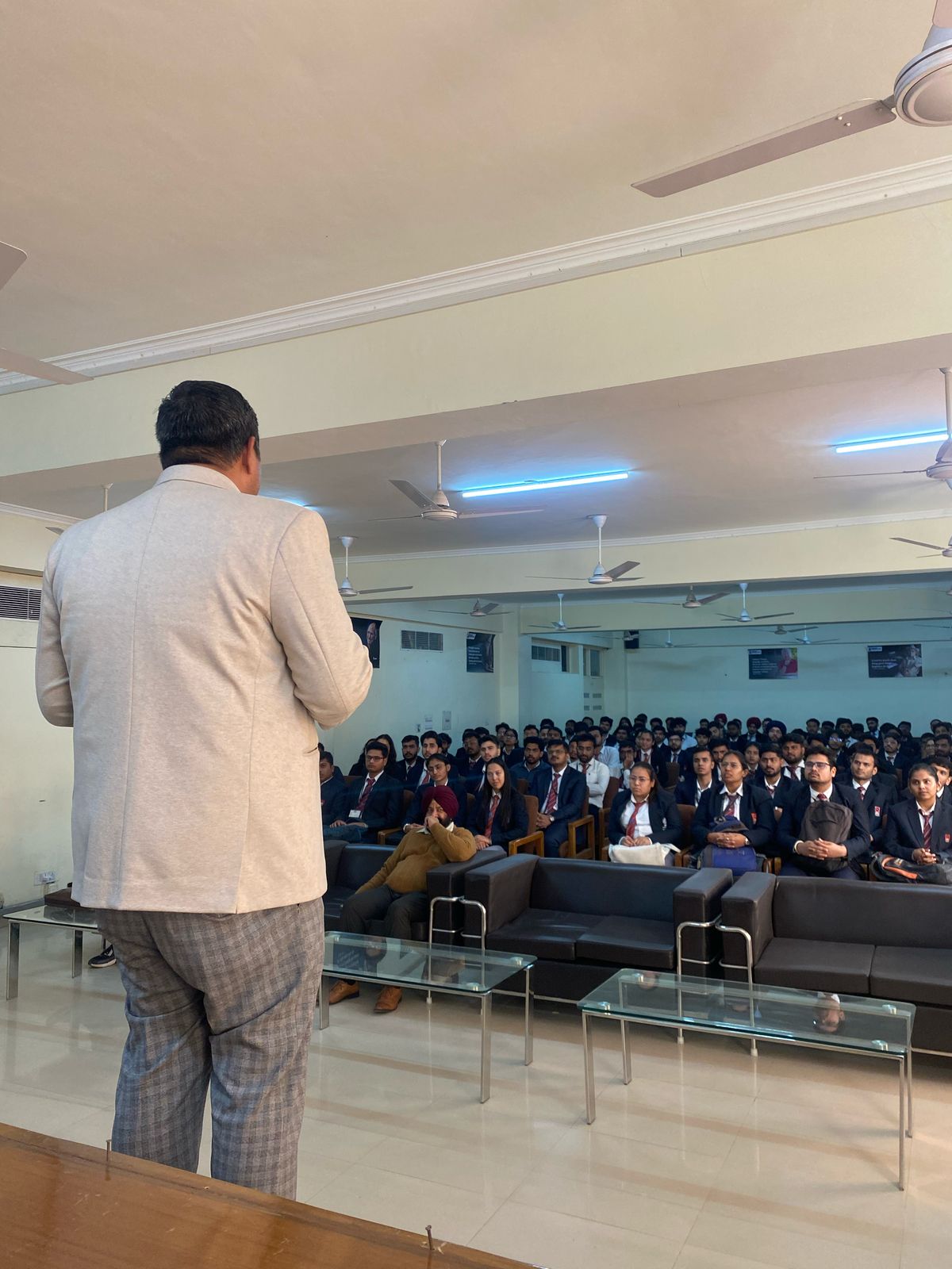 Students appearing for practical test during Zestminds placement drive at CGC Landran 2025