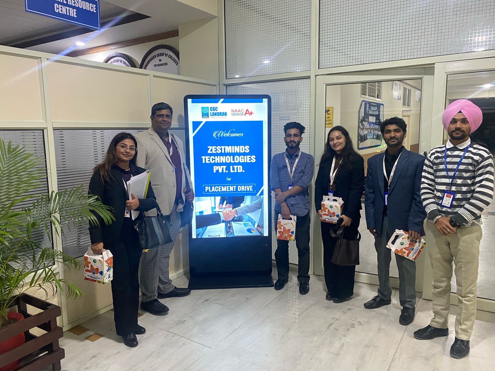 Zestminds campus placement drive with college students