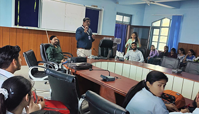 Govt College Dhaliara students attending Zestminds technology session