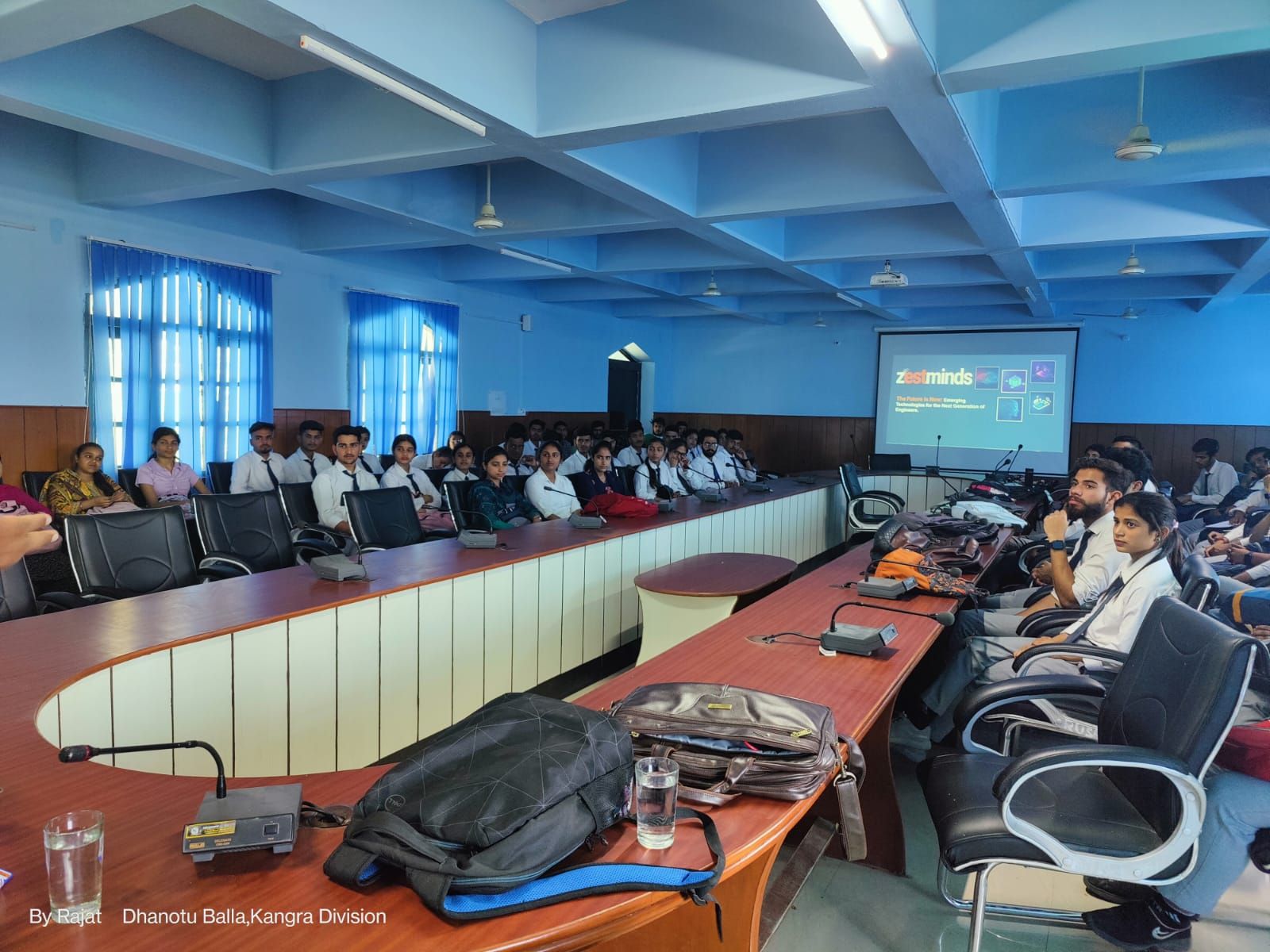 Zestminds team interacting with students during campus visit to Govt College Dhaliara