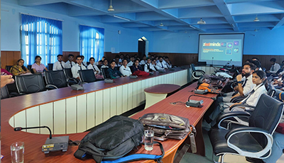 Zestminds team interacting with students during campus visit to Govt College Dhaliara