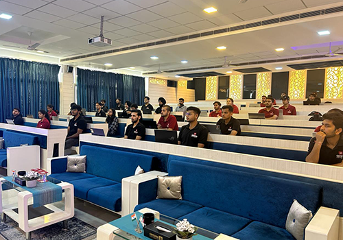 Zestminds Technologies campus placement drive and student interview session at Chitkara University