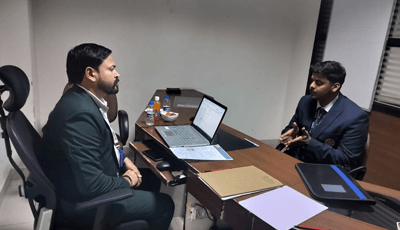 Zestminds team taking student interviews at Lovely Professional University