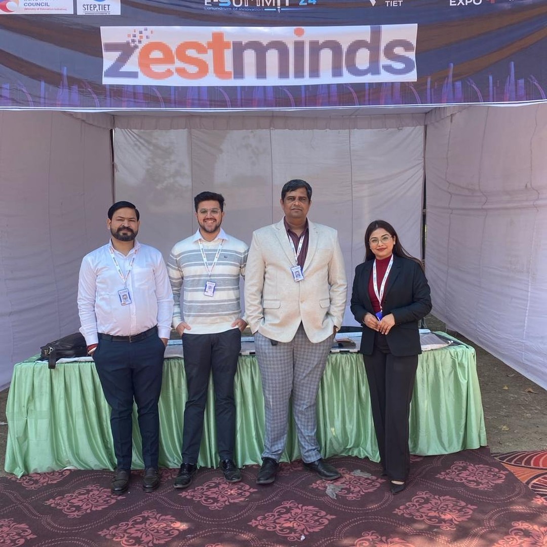 Zestminds team during internship fair at Thapar Institute of Engineering and Technology