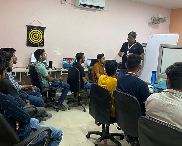 Students attending classroom training at Zestminds Mohali